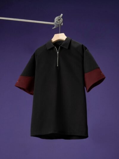 Black Maroon Polo